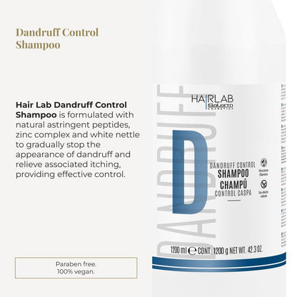 SALERM - Rebalancing Shampoo - Scalp Therapy Hair Lab Shampoo - 1200 ml - Eliminates Flaking - Relieves Scalp Irritation and Itching - Paraben Free