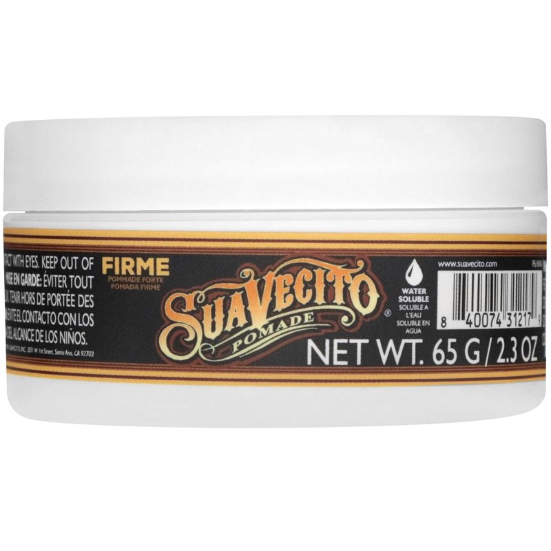 Suavecito Pomade Firme (Strong) Hold 2.3 oz, 1 Pack - Pomade For Men - Medium Shine Water Based Wax Like Flake Free Hair Gel - Easy To Wash Out - All Day Hold For All Hair Styles