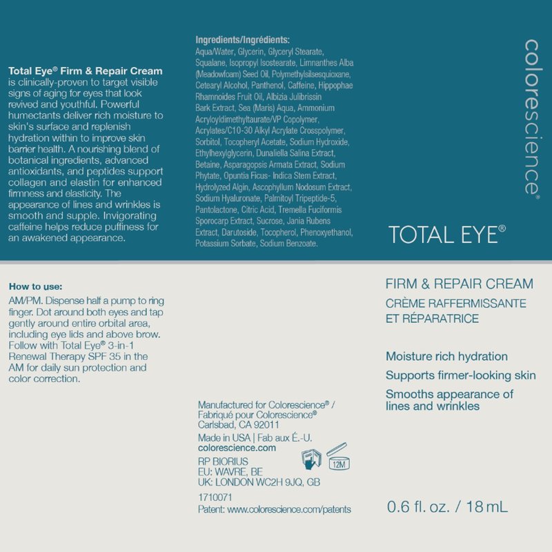 Colorescience Total Eye Firm & Repair Cream, .6 fl. oz.