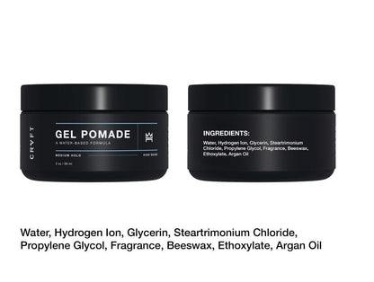CRVFT Pomade 2oz - Semi-Matte Finish Shine - Original Hold Medium Strength (Gel) – Men’s Styling Product, Barber Approved - Water Based/Soluble - Boss Scented - Straight/Thick/Wavy Hair