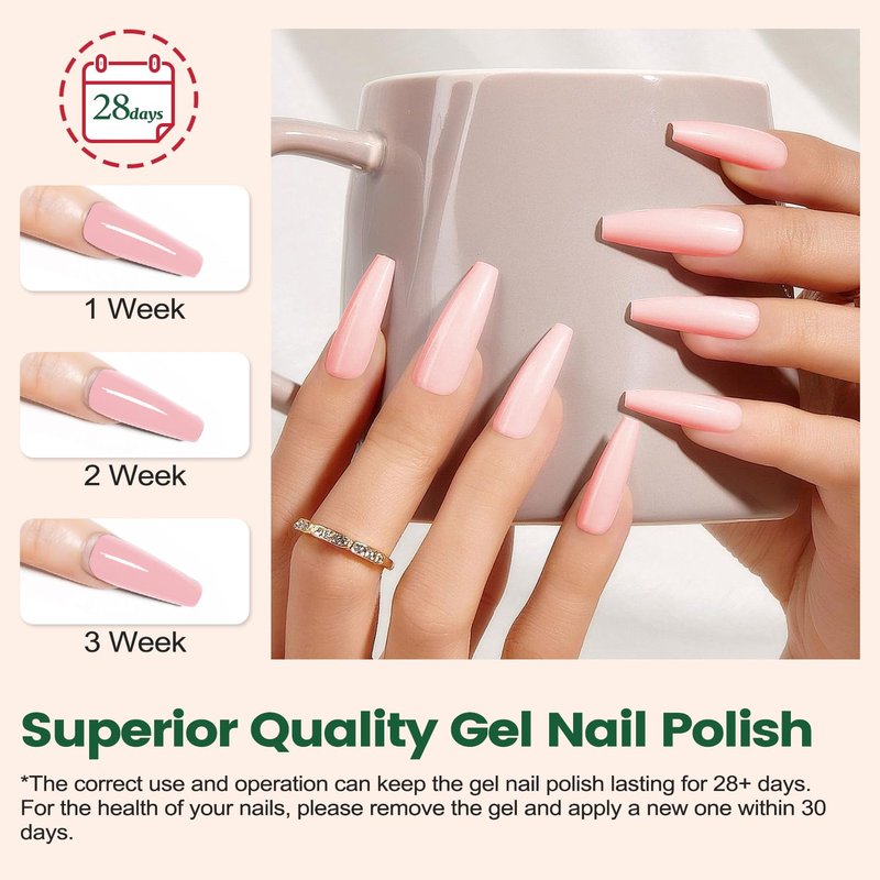 Lavender Violets 73 Pcs Gel Nail Polish Kit with U V Light, 45 Colors with Nail Primer,Builder Base,Matte & Glossy Top Coat Soak Off Manicure Tools Gifts for Women LA07