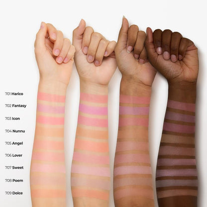 Laka Love Silk Blush, Radiant Powder Blush, Silky, Buildable Color with a Natural Glow, Long Lasting, Moisturizing Formula for a Fresh, Flushed Look, K-Beauty (#707 Sweet)