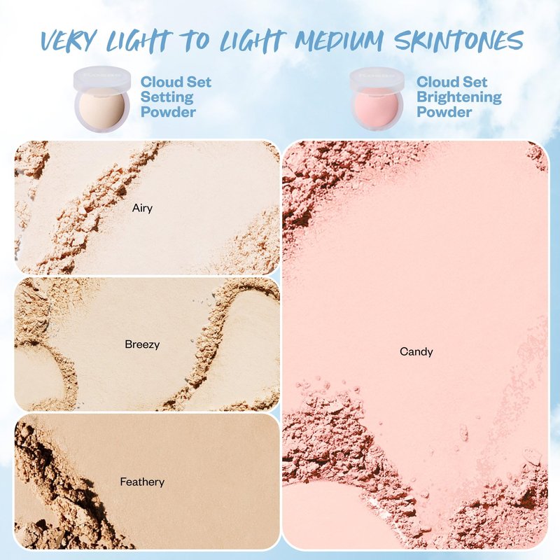 Kosas Cloud Set Pressed Setting Powder – Translucent Shine Control Face Powder, Soft Matte Finish, Velvety (Sheer Deep)