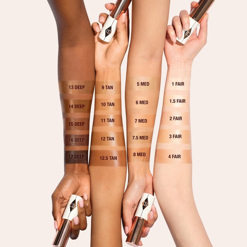 Charlotte Tilbury Unreal Skin Tint & Sheer Glow Hydrating Foundation Stick - Cream Foundation Makeup with Sheer-to-Light Coverage & a Buildable Formula - Blurring, Smoothing & Nourishing - 7.5 Medium