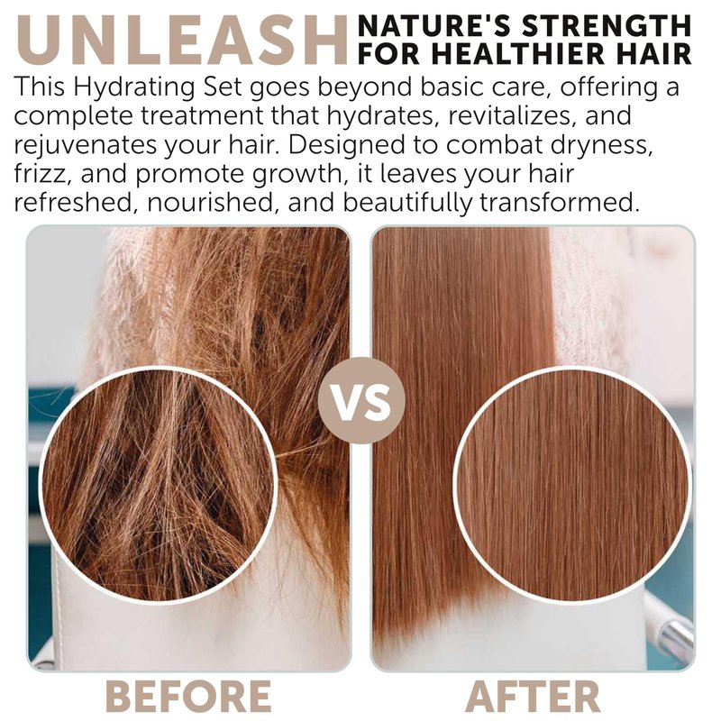 34 OZ Hydrating Shampoo & Conditioner Set for Dry, Damaged, Oily & Fine Hair | Strengthens Roots for Thicker, Stronger Hair, Nourishes Scalp, Reduces Breakage (Pack of 2)