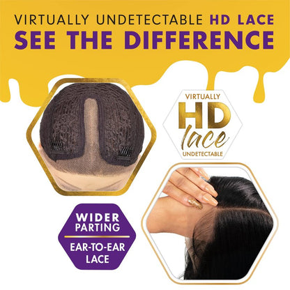 Sensationnel Butta Lace Wigs - Unit 30 Extra Wide 5 Inch Deep Parting Synthetic Preplucked Hairline Glueless Lacefront (2 DARKBROWN)