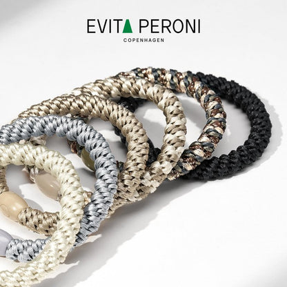 EVITA PERONI Hair Ties 12 Pcs Set, High Elastic Ponytail Holders, Hair Ties No Damage for Thick Curly Hair Women Men, Mothers Day Gifts (Black)