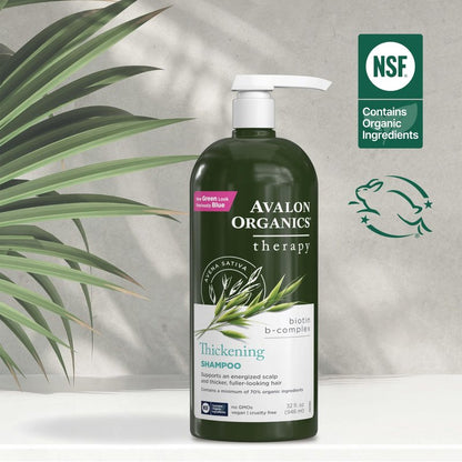 Avalon Organics Therapy Biotin B-Complex Thickening Shampoo, 32 oz