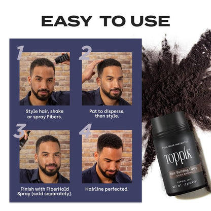 Toppik Hair Building Fibers, Light Blonde, 12g Fill In Fine or Thinning Hair, Instantly Thicker, Fuller Looking, 9 Shades for Men & Women, Keratin Protein Formula