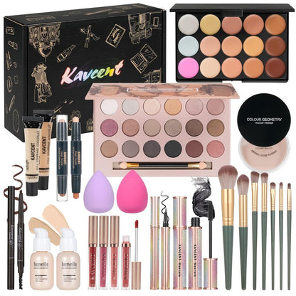 KAVCENT Makeup Kit Makeup Sets for Teens Makeup kits for Women Teenagers Make up Eyeshadow Palette Foundation Concealer Lipgloss Loose Powder Makeup Kit for Women Full Kit