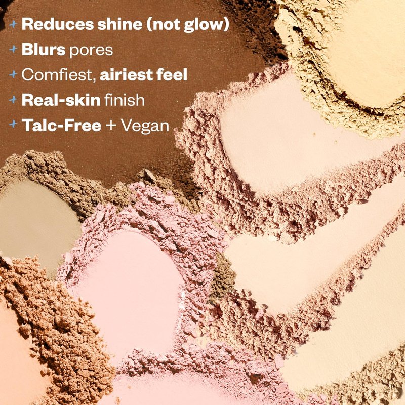 Kosas Cloud Set Pressed Setting Powder – Translucent Shine Control Face Powder, Soft Matte Finish, Velvety (Sheer Deep)