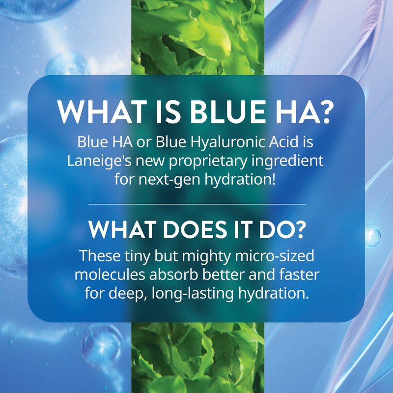 LANEIGE Water Bank Blue Hyaluronic Serum: Hydrating Face Serum with Peptide & Green Tea Enzyme to Improve Skin Firmness & Radiance