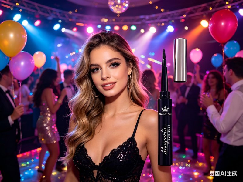 Amzmam Magnetic Eyelashes Natural Look,Magnetic Eyelashes and Eyeliner Kit,Natural Magnetic Lashes,Waterproof, Long Lasting, Easy Apply. (Black-6)