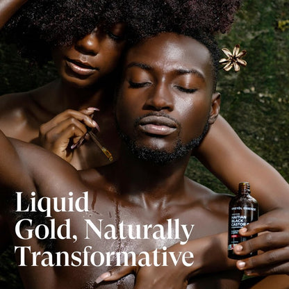Kreyol Essence - Haitian Black Castor Oil for Skin and Hair, Glass Bottle - Fuller-Looking Hair, Pure, Hexane Free, Cold Pressed, Natural Humectant (Original, 3.4 fl oz)
