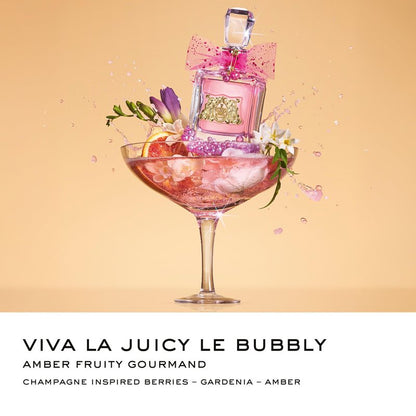 Juicy Couture Viva La Juicy Le Bubbly Eau de Parfum 3 Piece Fragrance Gift Set, Includes EDP Spray & Two Mini Women's Perfumes - Fruity & Sweet, Travel Size, 3.4 fl oz
