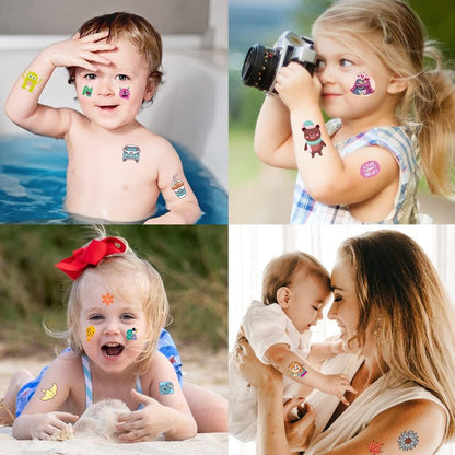Aresvns Temporary Tattoo 340+ Designs,20 Sheets Cute Fake Tattoos, Waterproof, Non-toxic and Easy to Remove