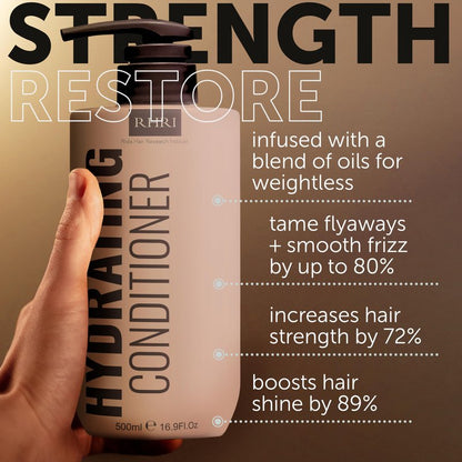 34 OZ Hydrating Shampoo & Conditioner Set for Dry, Damaged, Oily & Fine Hair | Strengthens Roots for Thicker, Stronger Hair, Nourishes Scalp, Reduces Breakage (Pack of 2)