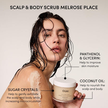 OUAI Hair Care Set - Clarifying Shampoo & Exfoliating Scalp Scrub - Deep Cleansing & Balancing - Hair Care Kit with Detox Shampoo & Travel Size Sugar Scrub for Scalp (2 Count)