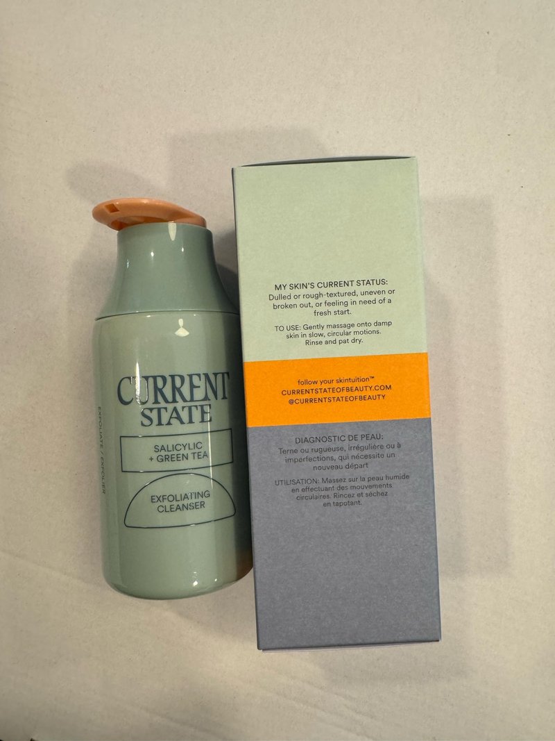 Exfoliating Face Wash - 2% Salicylic Acid Cleanser and Green Tea by Current State | Acne Wash | Pore Minimizer For Face | 5.1 fl oz. Made In The USA