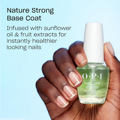 OPI Nature Strong Force of Nailture | Opaque Dark Blue Crème Natural Origin Nail Polish | Plant Based, Vegan, Cruelty Free
