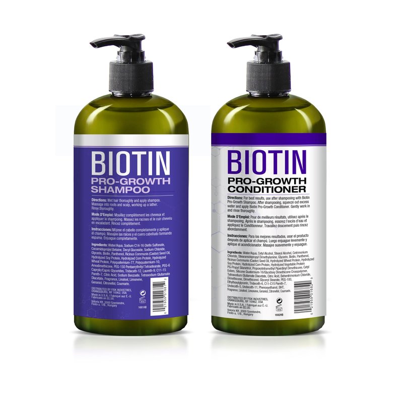 Hair Chemist Biotin Pro-Growth Shampoo & Conditioner 2-PC Gift Set - Includes 33.8oz Shampoo & 33.8oz Conditioner