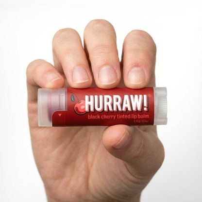 Hurraw! Lip Balms Staff Favorites, 6 Balm Bundle Pack: Black Cherry Tinted (Sheer Red Tint), Orange, Lemon, Mint, Earl Grey, Raspberry Tinted (Sheer Berry Tint) - Organic, Certified Vegan and All-Natural. Bee, Shea, Soy & Palm Free. Made in USA