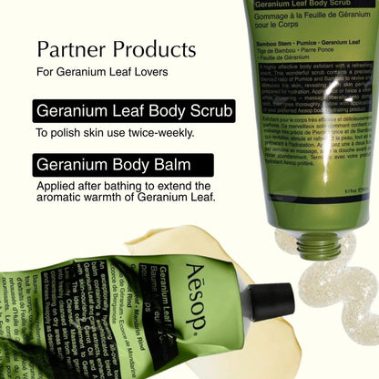 Aesop Geranium Leaf Body Cleanser | Gentle Shower Gel with Geranium, Mandarin and Bergamot Essential Oil Blend to Refresh & Balance Skin | 500 mL / 16.9 oz
