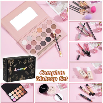 KAVCENT Makeup Kit Makeup Sets for Teens Makeup kits for Women Teenagers Make up Eyeshadow Palette Foundation Concealer Lipgloss Loose Powder Makeup Kit for Women Full Kit