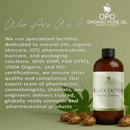 Jamaican Black Castor Oil - 32 OZ Pure, Cold Pressed, Filtered Hexane & Chemical Free, PBA-Free Plastic Caster - Hair Growth, Body, Skin - Brows, Lashes