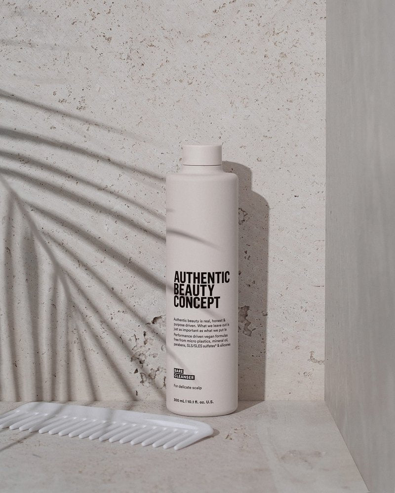 Authentic Beauty Concept Bare Cleanser | Fragrance-Free Shampoo | Unscented | Scalp Cleanser for Build Up | For Sensitive Scalp | All Hair Types | Vegan & Cruelty-free | Sulfate-free | 10.1 fl. oz.