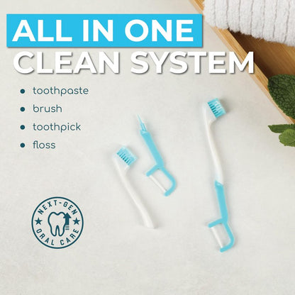 Brushee The Evolution Oral Care Whitening | Prepasted On-The-Go Whitening Toothbrushes | 4-in-1 (Paste + Brush + Floss + Pick) | Individually Wrapped | Disposable | Travel Toothbrushes (36-Pack)