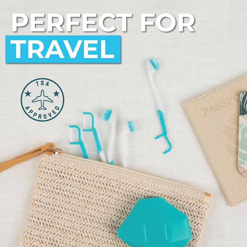 Brushee The Evolution Oral Care Whitening | Prepasted On-The-Go Whitening Toothbrushes | 4-in-1 (Paste + Brush + Floss + Pick) | Individually Wrapped | Disposable | Travel Toothbrushes (36-Pack)