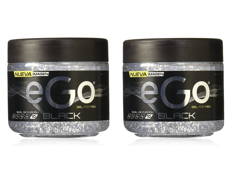 Hair GEL For MEN eGo Black (450ml) / Male Fragrance Extra STRONG -Pack of 2