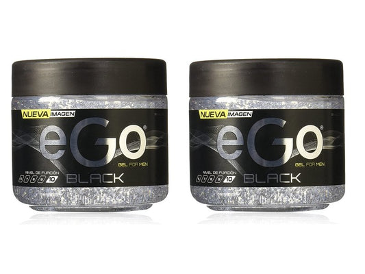 Hair GEL For MEN eGo Black (450ml) / Male Fragrance Extra STRONG -Pack of 2