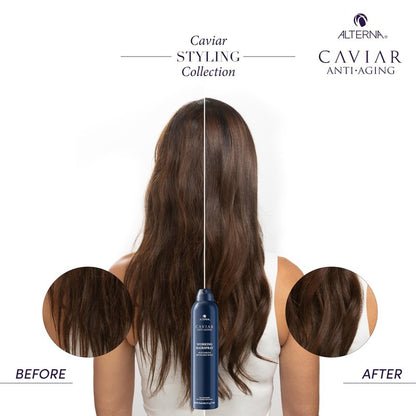 Alterna Haircare CAVIAR Anti-Aging Working Hairspray Travel Size 3 Fl Oz | Buildable, Brushable Hold | Helps Control Frizz and Adds Shine | Sulfate Free