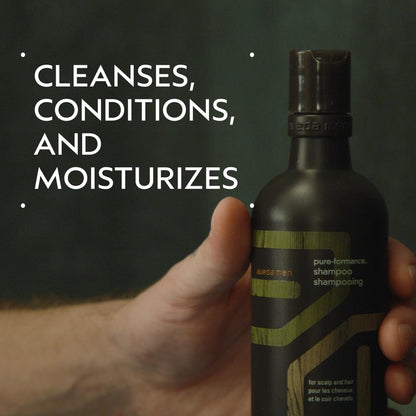 Aveda Men Pure-Formance Shampoo | Daily Lightweight Formula for Men’s Hair | Cleanses and Refreshes Hair and Scalp | Scalp Care | 96% Naturally Derived*, 10.1 Fl Oz