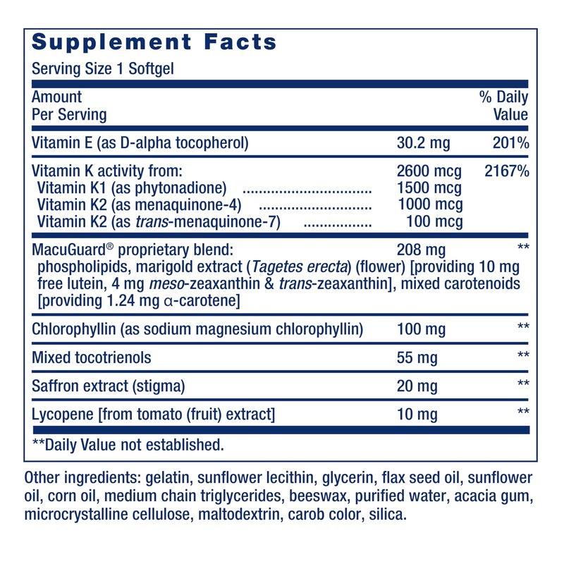 Life Extension Once-Daily Health Booster - Vitamins & Nutrients Supplement for Whole-Body Health - Vitamin K Complex, Vitamin E, Saffron, Lutein and More - Non-GMO, Gluten-Free - 60 Softgels