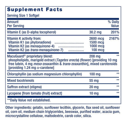 Life Extension Once-Daily Health Booster - Vitamins & Nutrients Supplement for Whole-Body Health - Vitamin K Complex, Vitamin E, Saffron, Lutein and More - Non-GMO, Gluten-Free - 60 Softgels