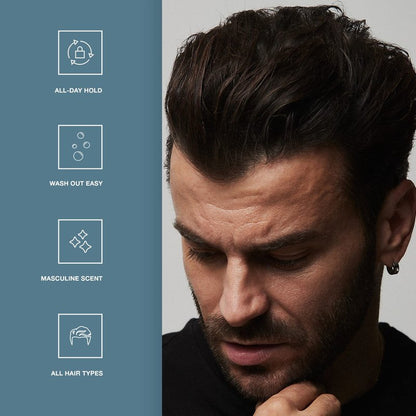 CRVFT Pomade 2oz - Semi-Matte Finish Shine - Original Hold Medium Strength (Gel) – Men’s Styling Product, Barber Approved - Water Based/Soluble - Boss Scented - Straight/Thick/Wavy Hair