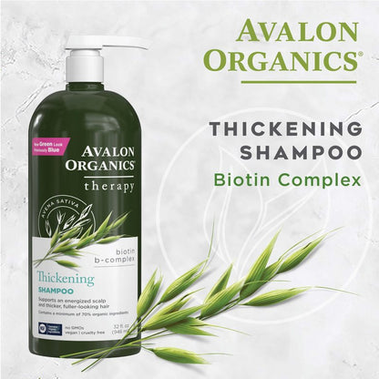 Avalon Organics Therapy Biotin B-Complex Thickening Shampoo, 32 oz