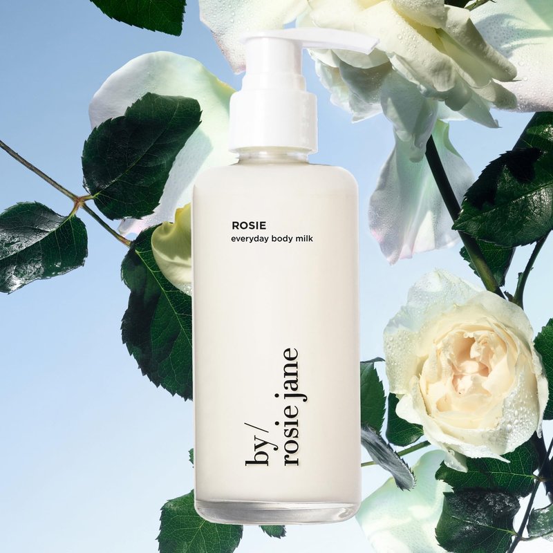 By Rosie Jane Everyday Body Milk (Rosie) - Hydrating Toner & Body Moisturizer to Help Even Skin Tone - Infused with Soothing Aloe Vera and Turmeric Root to Promote Anti-Aging (5 Ounce)