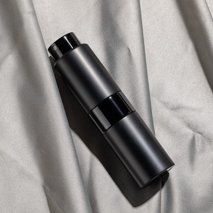 owlyee Cologne Travel Bottle 20ml - Large Size Perfume Atomizer Refillable for Men - Pocket Empty Fragrance Sprayer for Refill - 0.67oz Portable Twist Spray Sample Container for Purse Black