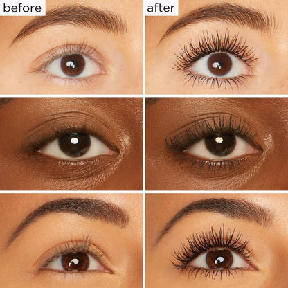 tarte lights, camera, lashes 4-in-1 mascara – Volume, Length, Curl & Conditioning for Fuller-Looking Lashes, Smudge-Proof, Flake-Free, Longwear, Vegan & Cruelty-Free, full size, black