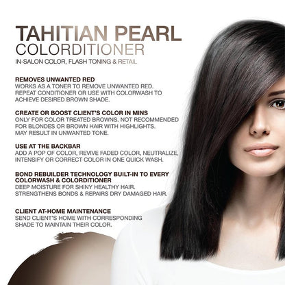 Celeb Luxury Colorwash Color Depositing Conditioner - Color Refresher , Vegan Hair Dye Mask, Bondfix Bond Rebuilder, Gem Lites Brown Tahitian Pearl