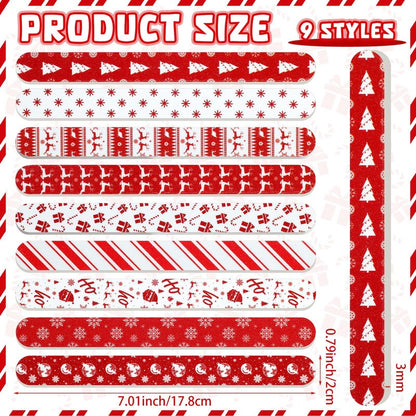 Lanties 45 Pack Christmas Nail Files Gifts Bulk Holiday Emery Boards Double-Sided Christmas Party Nail Files Bulk Stocking Stuffers Christian Gifts for Women Customers Coworkers Staff(Reindeer)