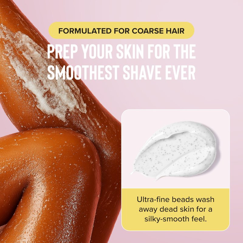 COOCHY Ultra Smoothing Body Scrub | Gentle Exfoliating Body Scrub for Sensitive Skin | Removes Dead Skin Cells, Prevents Ingrowns | Paraben-free, Cruelty-free | Mango Coconut 5 oz/148 mL