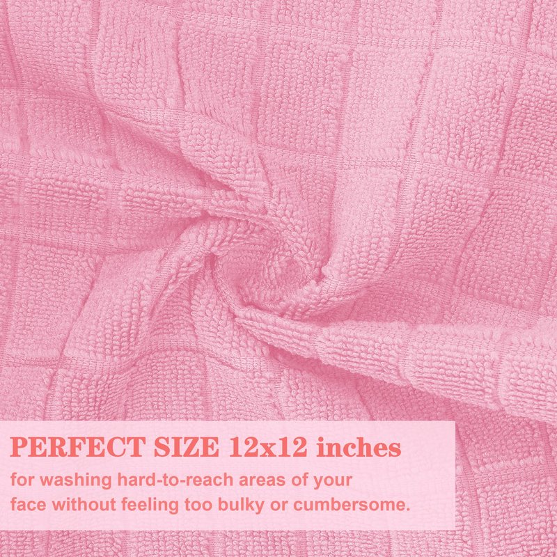 HOMERHYME Microfiber Washcloths, 50 Pack Wash Cloths Face Towel, Soft Lint Free Quick Dry Gym Towels, Absorbent Multi-Purpose Hand Towels for Bathroom Kitchen Salon Spa, Multicolor