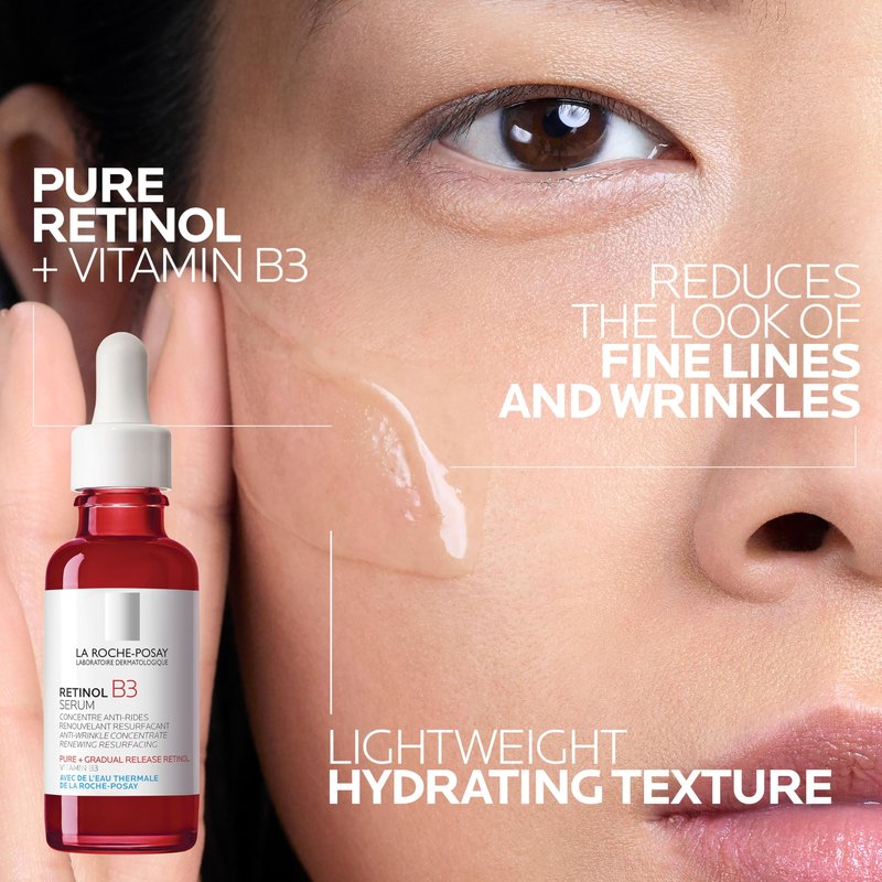 Bundle of La Roche-Posay Pure 10% Vitamin C Serum+ La Roche-Posay Pure Retinol Face Serum for Lines, Wrinkles & Premature Sun Damage to Resurface & Hydrate, Suitable for Sensitive Skin