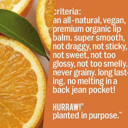 Hurraw! Lip Balms Staff Favorites, 6 Balm Bundle Pack: Black Cherry Tinted (Sheer Red Tint), Orange, Lemon, Mint, Earl Grey, Raspberry Tinted (Sheer Berry Tint) - Organic, Certified Vegan and All-Natural. Bee, Shea, Soy & Palm Free. Made in USA