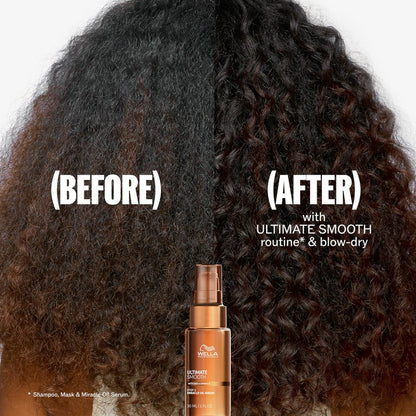 Wella Professionals ULTIMATE SMOOTH Miracle Oil Serum for Dry, Dull & Frizzy Hair | With Squalane & Omega 9 | 3.3 Fl Oz